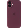 Чохол Silicone Case Full Camera Protective (AA) для Apple iPhone 16 (6.1") Бордовий / Plum