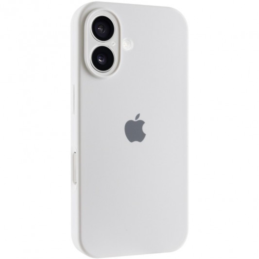 Чехол Silicone Case Full Camera Protective (AA) для iPhone 16 Plus (6.7") Белый / White