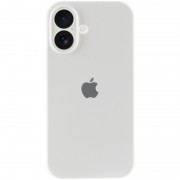 Чехол Silicone Case Full Camera Protective (AA) для iPhone 16 Plus (6.7") Белый / White