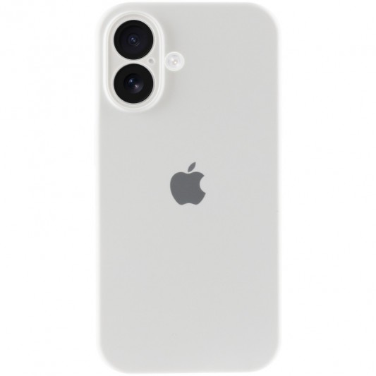 Чехол Silicone Case Full Camera Protective (AA) для iPhone 16 Plus (6.7") Белый / White - изображение 1