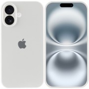 Чехол Silicone Case Full Camera Protective (AA) для iPhone 16 Plus (6.7") Белый / White