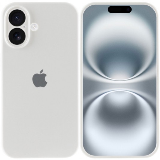 Чехол Silicone Case Full Camera Protective (AA) для iPhone 16 Plus (6.7") Белый / White - изображение 2