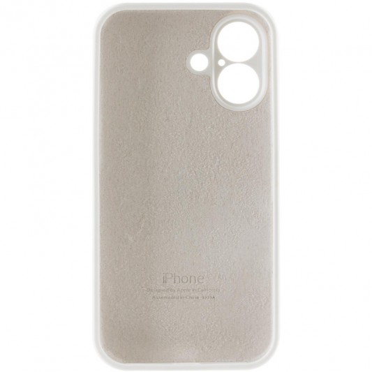 Чехол Silicone Case Full Camera Protective (AA) для iPhone 16 Plus (6.7") Белый / White - изображение 4