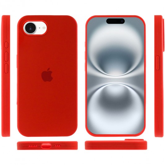 Чохол Silicone Case Full Protective (AA) для Apple iPhone 16e (6.1") Червоний / Red - зображення 3 