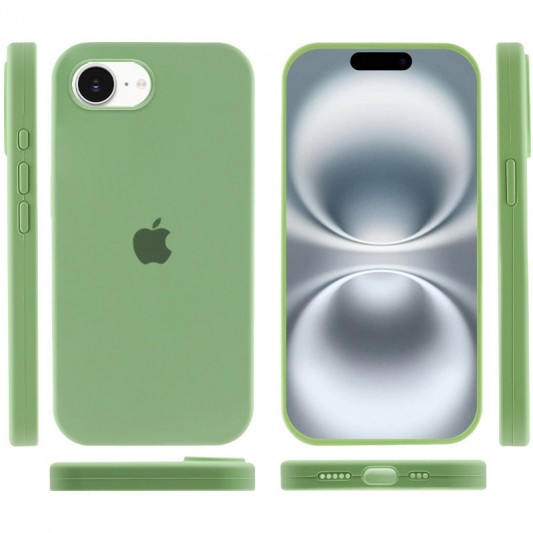 Чехол Silicone Case Full Protective (AA) для Apple iPhone 16e (6.1") Мятный / Mint - изображение 2