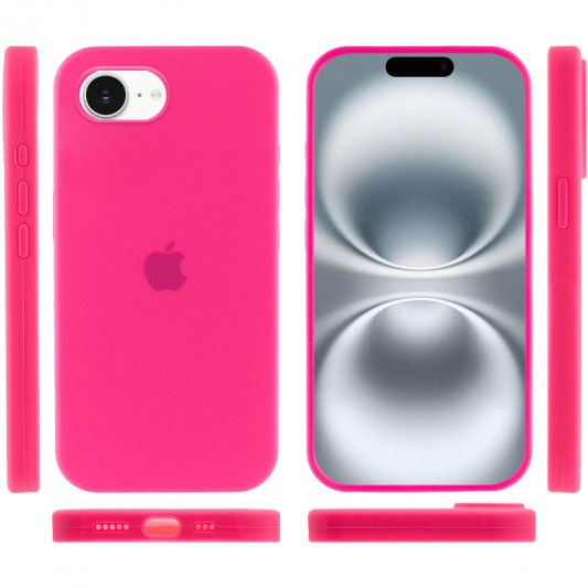 Чохол Silicone Case Full Protective (AA) для Apple iPhone 16e (6.1") Рожевий / Barbie pink - зображення 1 