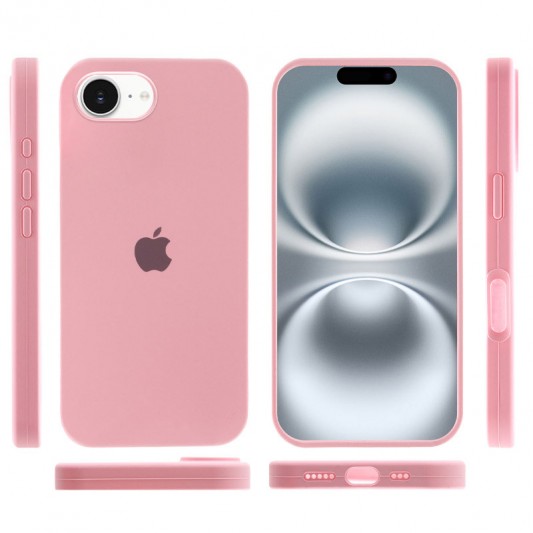 Чохол Silicone Case Full Protective (AA) для Apple iPhone 16e (6.1") Рожевий / Light pink - зображення 2 