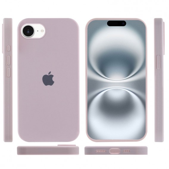 Чохол Silicone Case Full Protective (AA) для Apple iPhone 16e (6.1") Рожевий / Chalk Pink