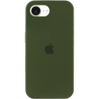 Чехол Silicone Case Full Protective (AA) для Apple iPhone 16e (6.1") Зеленый / Dark Olive