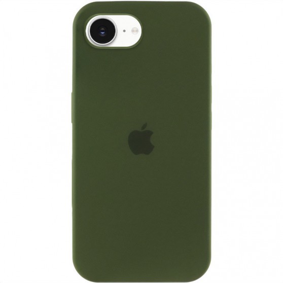 Чехол Silicone Case Full Protective (AA) для Apple iPhone 16e (6.1") Зеленый / Dark Olive