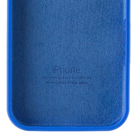 Чехол Silicone Case Full Protective (AA) для Apple iPhone 16e (6.1") Синий / Capri Blue - изображение 3