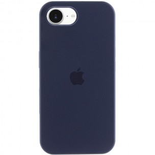 Чехол Silicone Case Full Protective (AA) для Apple iPhone 16e (6.1") Темно-синий / Midnight blue