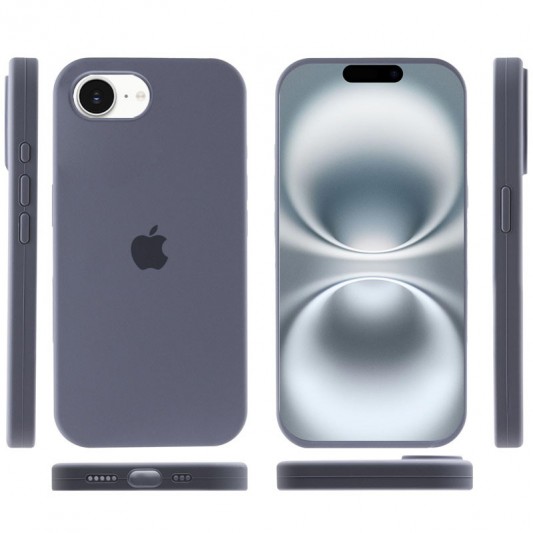 Чохол Silicone Case Full Protective (AA) для Apple iPhone 16e (6.1") Сірий / Lavender Gray - зображення 3 