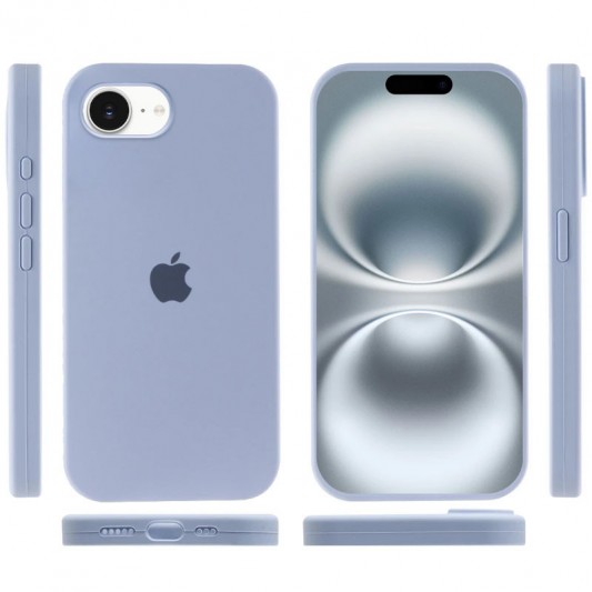 Чохол Silicone Case Full Protective (AA) для Apple iPhone 16e (6.1") Блакитний / Lilac Blue - зображення 2 