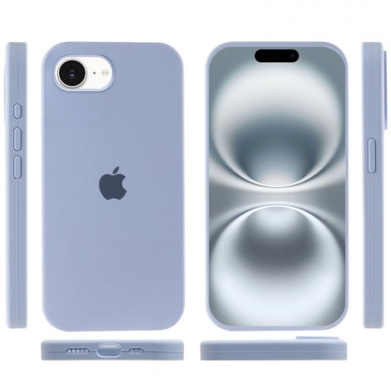 Чохол Silicone Case Full Protective (AA) для Apple iPhone 16e (6.1") Блакитний / Lilac Blue