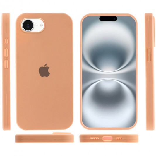 Чохол Silicone Case Full Protective (AA) для Apple iPhone 16e (6.1") Помаранчевий / Cantaloupe - зображення 2 