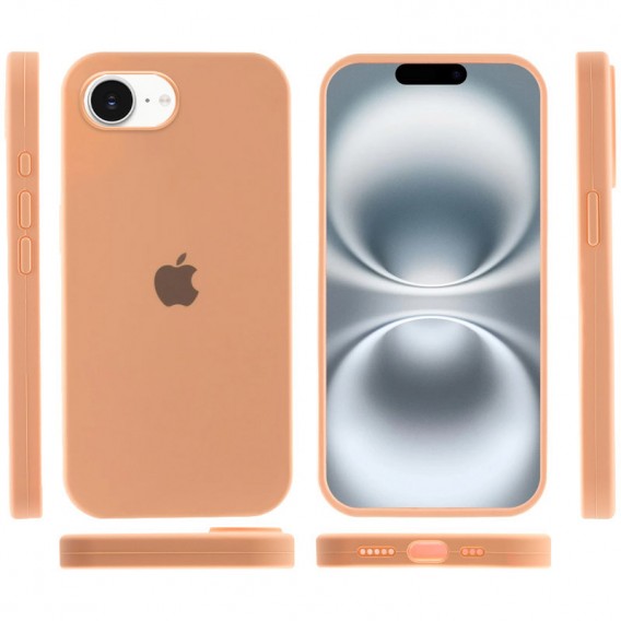 Чохол Silicone Case Full Protective (AA) для Apple iPhone 16e (6.1") Помаранчевий / Cantaloupe