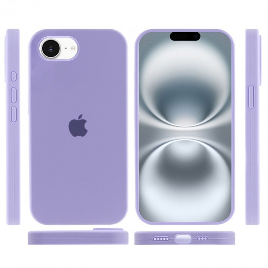 Чохол Silicone Case Full Protective (AA) для Apple iPhone 16e (6.1") Бузковий / Dasheen - зображення 2 