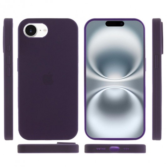 Чохол Silicone Case Full Protective (AA) для Apple iPhone 16e (6.1") Фіолетовий / Elderberry - зображення 2 