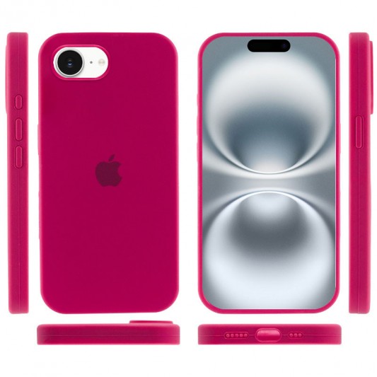 Чохол Silicone Case Full Protective (AA) для Apple iPhone 16e (6.1") Червоний / Rose Red - зображення 3 