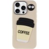 Чохол TPU Leather Toys для Apple iPhone 16 Pro (6.3") Coffee / Sand