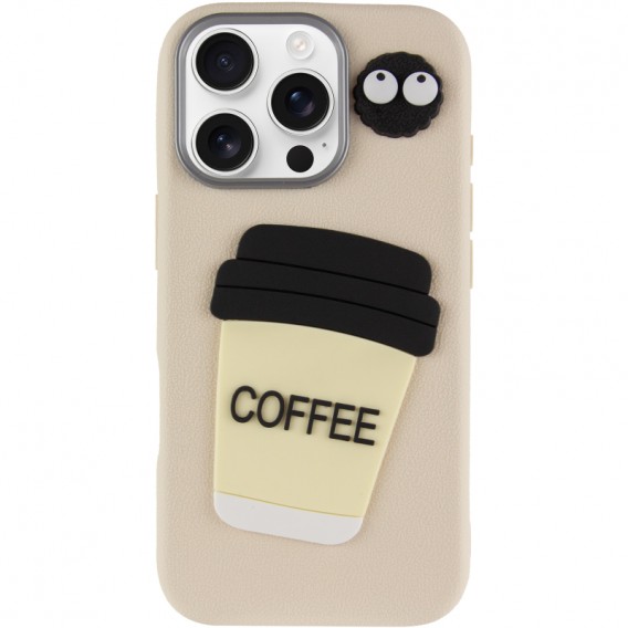 Чохол TPU Leather Toys для Apple iPhone 16 Pro (6.3") Coffee / Sand
