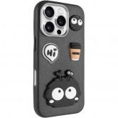 Чехол TPU Leather Toys для Apple iPhone 16 Pro (6.3 дюйма) Monster / Black Чехол TPU Leather Toys для Apple iPhone 16 Pro (6.3 дюйма) Monster / Black