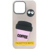 Чохол TPU Leather Toys для Apple iPhone 16e / 17e (6.1") Coffee / Pink