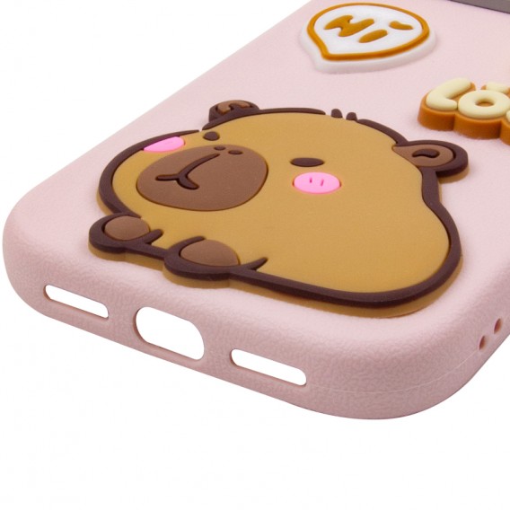 Чохол TPU Leather Toys для Apple iPhone 11 Pro (5.8") Capybara / Pink