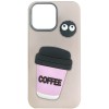 Чехол TPU Leather Toys для Apple iPhone 11 Pro (5.8) Coffee / Pink