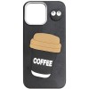 Чохол TPU Leather Toys для Apple iPhone 14 Pro (6.1") Coffee / Black
