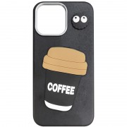 Чехол TPU Leather Toys для Apple iPhone 14 Pro (6.1") Coffee/Black