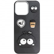 Чехол TPU Leather Toys для Apple iPhone 14 Pro (6.1") Monster/Black