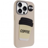 Чехол TPU Leather Toys для Apple iPhone 15 Pro Max (6.7 дюйма) Coffee / Sand