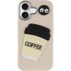 Чохол TPU Leather Toys для Apple iPhone 16 (6.1") Coffee / Sand