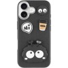 Чехол TPU Leather Toys для Apple iPhone 16 (6.1) Monster / Black