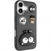 Чехол TPU Leather Toys для Apple iPhone 16 (6.1 дюйма) Monster / Black