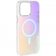 Чехол TPU Lunar Glow (MagFit) для Apple iPhone 14 Pro (6.1") Silver White