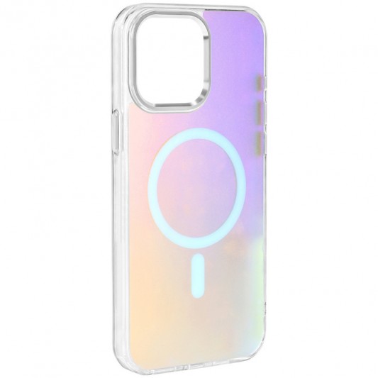 Чехол TPU Lunar Glow (MagFit) для Apple iPhone 14 Pro (6.1") Silver White