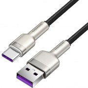 Дата кабель Baseus Cafule Metal Data USB to Type-C 66W (2m) (CAKF0002) Black