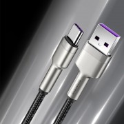 Дата кабель Baseus Cafule Metal Data USB to Type-C 66W (2m) (CAKF0002) Black