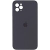 Чехол Silicone Case Square Full Camera Protective (AA) для Apple iPhone 11 Pro (5.8") Серый / Dark Gray