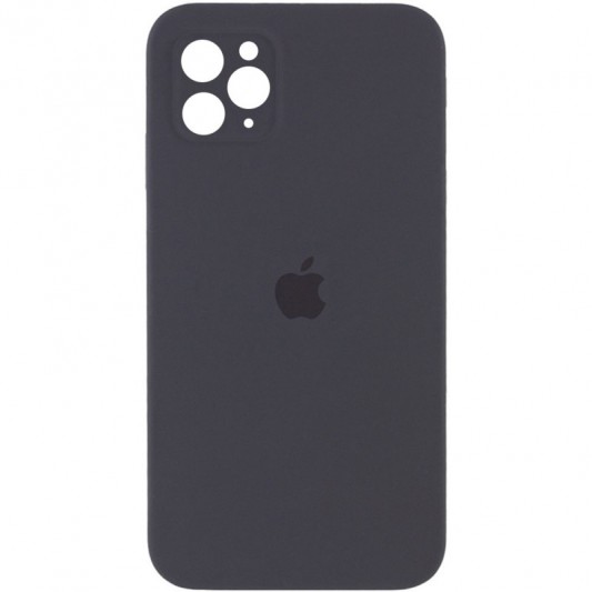 Чехол Silicone Case Square Full Camera Protective (AA) для Apple iPhone 11 Pro (5.8") Серый / Dark Gray