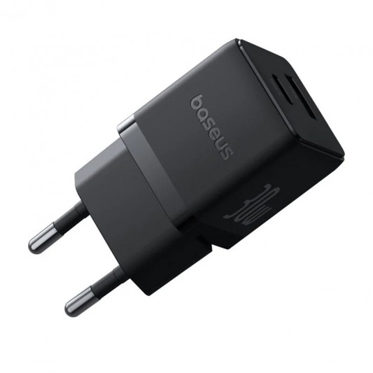 МЗП Baseus Palm Fast Charger 30W (1USB-A/1C) + кабель Type-C to Type-C (P1011160A) Cluster Black - зображення 3 