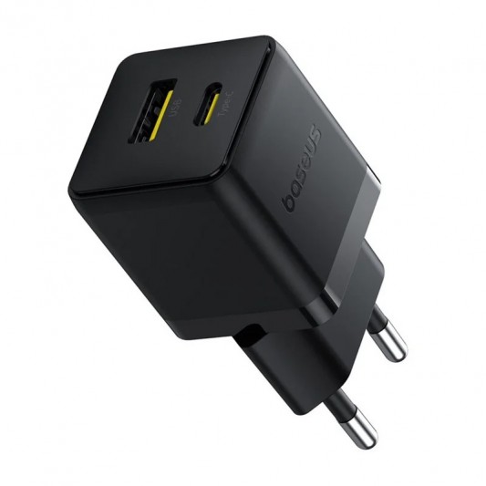 МЗП Baseus Palm Fast Charger 30W (1USB-A/1C) + кабель Type-C to Type-C (P1011160A) Cluster Black - зображення 4 