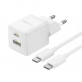 МЗП Baseus Palm Fast Charger 30W (1USB-A/1C) + кабель Type-C to Type-C (P1011160A) Moon White МЗП Baseus Palm Fast Charger 30W (1USB-A/1C) + кабель Type-C to Type-C (P1011160A) Moon White