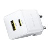 Блок питания Baseus Palm Fast Charger 30W (1USB-A/1C) + кабель Type-C to Type-C (P1011160A) Moon White