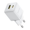 Блок питания Baseus Palm Fast Charger 30W (1USB-A/1C) + кабель Type-C to Type-C (P1011160A) Moon White