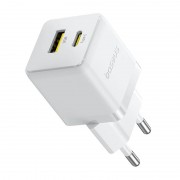 МЗП Baseus Palm Fast Charger 30W (1USB-A/1C) + кабель Type-C to Type-C (P1011160A) Moon White