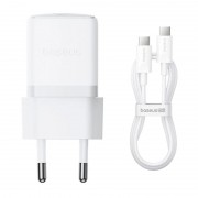 МЗП Baseus Palm Fast Charger 30W (1USB-C) + кабель Type-C to Type-C (P10111605113-01) Moon White
